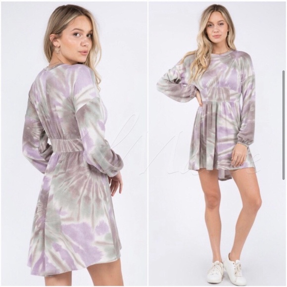 LAST ONE: Stunning women’s tie dye long sleeved comfy dress - Picture 4 of 6